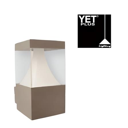 YETPLUS LAWN LAMP W3299-1 1X12W STONE GREY