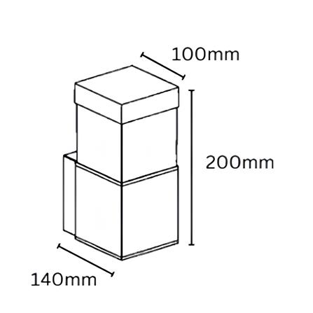 YETPLUS LAWN LAMP W3299-1 1X12W STONE GREY