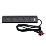 PHILIPS 5G2M TRAILING SOCKET C/W NEON/SURGE CHP3153BA/68 BLACK