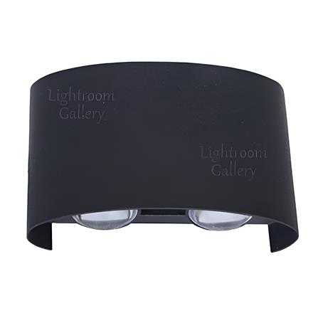 YETPLUS WALL OUTDOOR W7000-4 2x2W WARM WHITE (3000K) GLITTERING BLACK