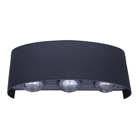 YETPLUS WALL OUTDOOR W7000-6 2x3W WARM WHITE (3000K) GLITTERING BLACK