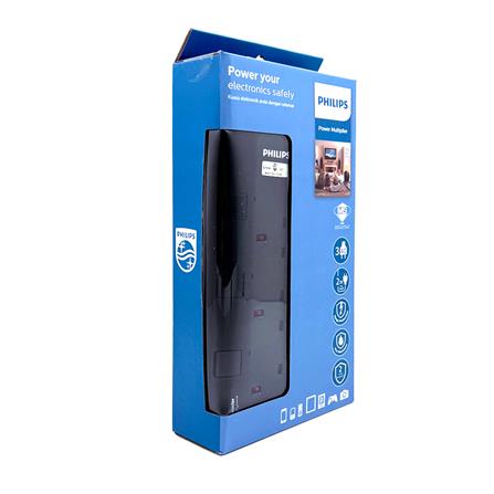 PHILIPS 3G2M TRAILING SOCKET C/W NEON/SURGE CHP3133BA/68 BLACK