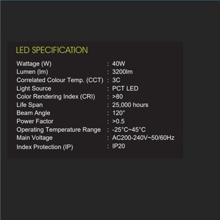 YIVA CEILING FAN LED DECORATIVE CL2004 40W 3C