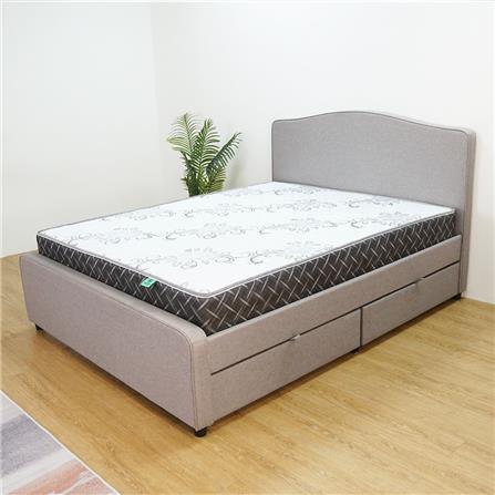 FD SERENA DRAWER STORAGE BEDFRAME Q-GRY