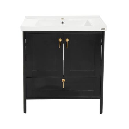 VANITY WASHBASIN WITH CABINET MOYA A194 BLACK [EXCLUSIVE FROM HOMEPRO THAILAND]