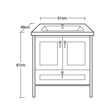 VANITY WASHBASIN WITH CABINET MOYA A194 BLACK [EXCLUSIVE FROM HOMEPRO THAILAND]