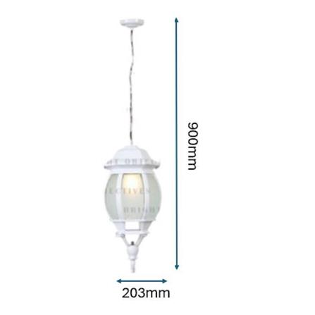 BRIGHT OBJECTIVES PENDANT OUTDOOR LAMP 8805/P 900MM E27 WHITE