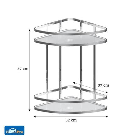 2-TIER CORNER GLASS SHELF MOYA NXT-BK-006DPH [EXCLUSIVE FROM HOMEPRO THAILAND]