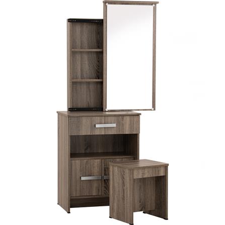 NAOMI DRESSING TABLE W/STOOL SONOMA DARK