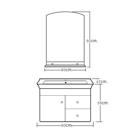 VANITY WASHBASIN WITH CABINET MOYA VC-11008 WHITE [EXCLUSIVE FROM HOMEPRO THAILAND]