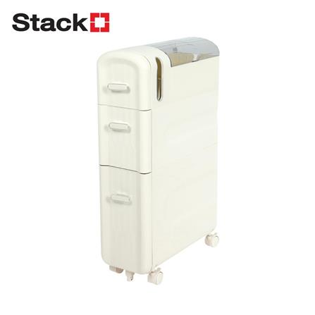 3-TIER NARROW DRAWER UNIT STACKO MOST 43X18X73CM WHITE [EXCLUSIVE FROM HOMEPRO THAILAND]
