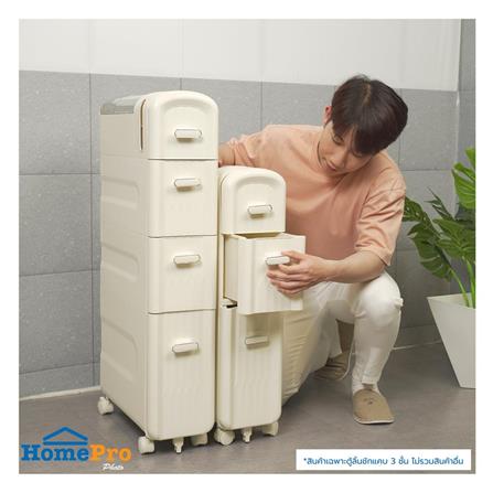 3-TIER NARROW DRAWER UNIT STACKO MOST 43X18X73CM WHITE [EXCLUSIVE FROM HOMEPRO THAILAND]