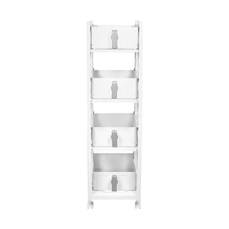 4-TIER DRAWER UNIT STACKO VIVE 29X39X103CM WHITE [EXCLUSIVE FROM HOMEPRO THAILAND]