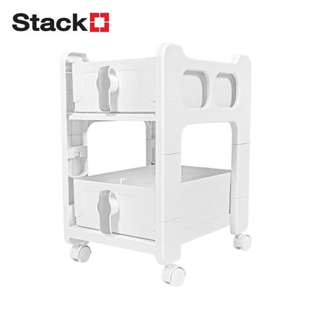2-TIER DRAWER UNIT STACKO VIVE 29X39X50CM WHITE [EXCLUSIVE FROM HOMEPRO THAILAND]