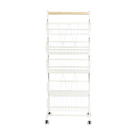 5-TIER UTILITY CART WITH CASTERS STACKO SUPER 42X32X105CM WHITE [EXCLUSIVE FROM HOMEPRO THAILAND]