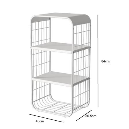 3-TIER SHELF MELLOW 43X30.5X84CM WHITE