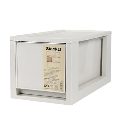 DRAWER BOX STACKO CIRCULAR SIZE S 19X36.5X18CM GREY