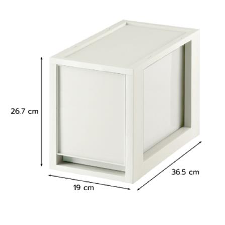 DRAWER BOX STACKO CIRCULAR SIZE M 19X36.5X26.7CM GREY