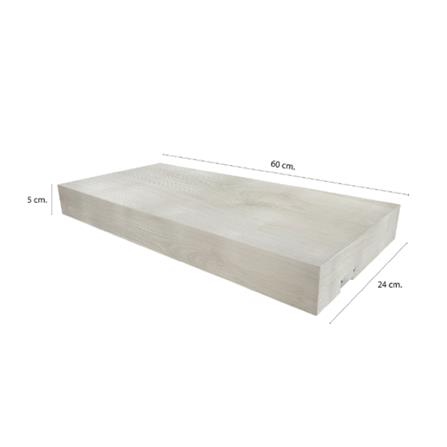FLOATING SHLEF+LED 60X24X5CM ROMAN WHITE
