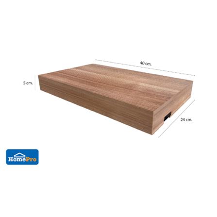 FLOATING SHLEF+LED 40X24X5CM DARK WALNUT