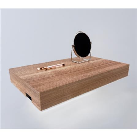 FLOATING SHLEF+LED 60X24X5CM DARK WALNUT