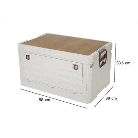 STORAGE BOX GLAM L 58X39X33.5CM WHITE