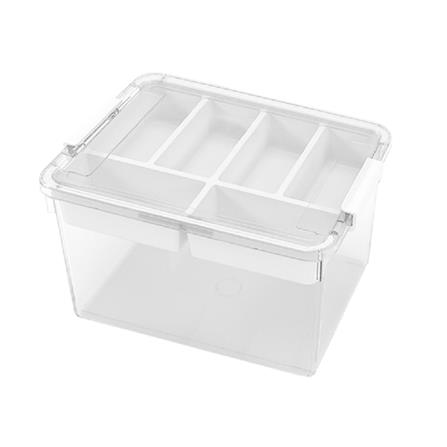 STORAGE BOX L 50.5X37X29.3CM STACKO CLEAR