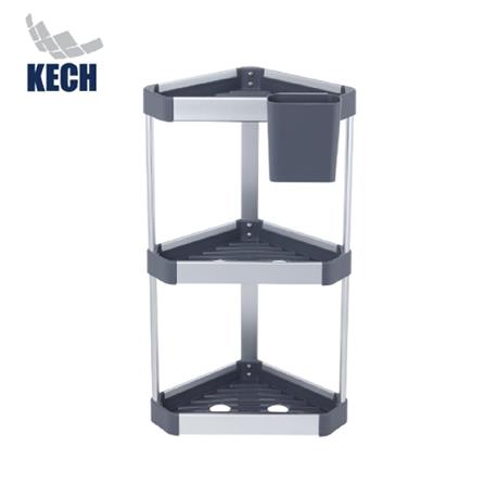 CORNER RACK ALUMINUM 3 TIER NOBLE KECH 20.6X30.1X51.5CM GREY