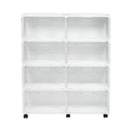 8-COMPARTMENT SHOE BOX+LED LAMUZ 74.5X29.5X85CM