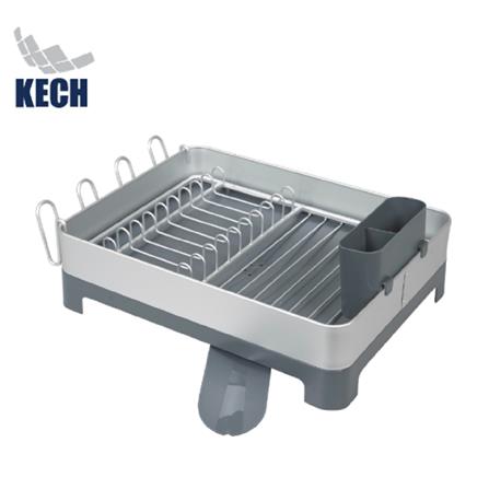 ALUMINIUM DISH RACK 1 TIER ALUMA KECH 46X32.1X16.6CM GREY