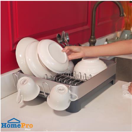 ALUMINIUM DISH RACK 1 TIER ALUMA KECH 46X32.1X16.6CM GREY