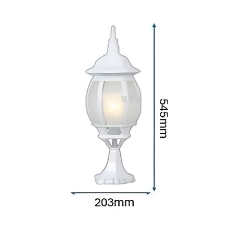 PRE-ORDER BRIGHT OBJECTIVES GATE LAMP 8805/S 545MM E27 WHITE