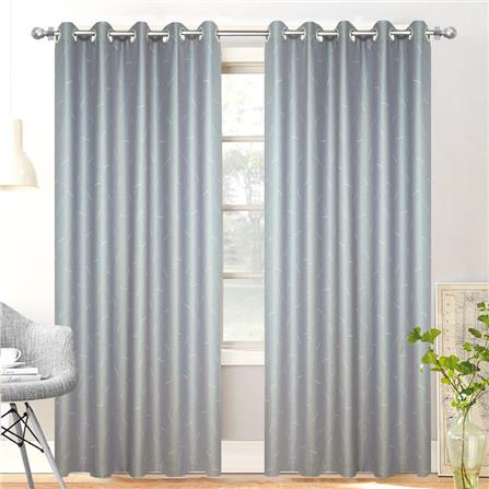 HOME LIVING STYLE CURTAIN EYELET STAR 180X250CM GRAY