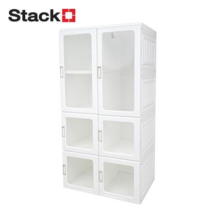 4-TIER FOLDABLE WARDROBE STACKO CLAIRE 69X50X136CM WHITE [EXCLUSIVE FROM HOMEPRO THAILAND]