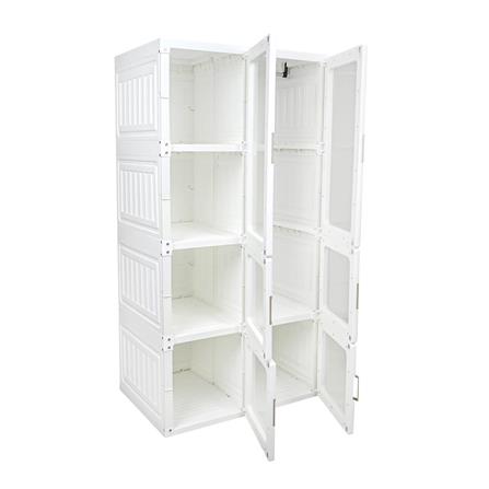 4-TIER FOLDABLE WARDROBE STACKO CLAIRE 69X50X136CM WHITE [EXCLUSIVE FROM HOMEPRO THAILAND]