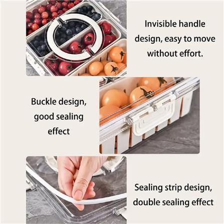 FRIDGE STORAGE BOX WITH 4 COMPARTMENT 1500ML