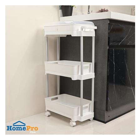 3-TIER UTILITY CART KECH COMFY 52X25X83CM WHITE [EXCLUSIVE FROM HOMEPRO THAILAND]