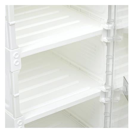 6-COMPARTMENT SHOE BOX STACKO CLAIRE 53X34X51CM WHITE/CLEAR [EXCLUSIVE FROM HOMEPRO THAILAND]