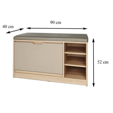 SHOE STORAGE BENCH FURDINI SB9011 OTTAWA/SANDSTONE [EXCLUSIVE FROM HOMEPRO THAILAND]