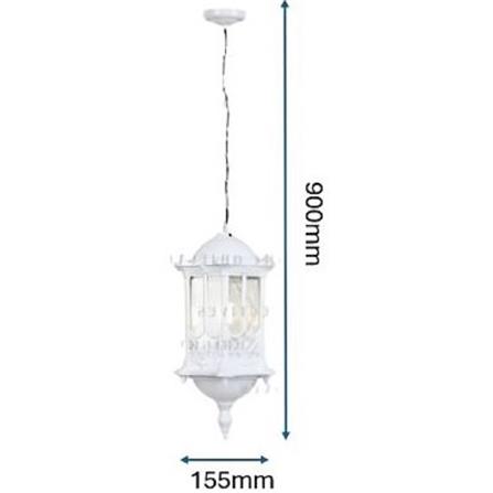 PRE-ORDER BRIGHT OBJECTIVES PENDANT OUTDOOR LAMP 8810/P 900MM E27 WHITE