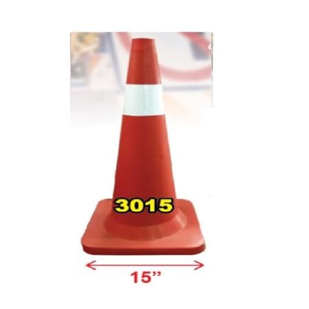 COLEX PE SAFETY CONE C/W 4" TAPE 30"x15"