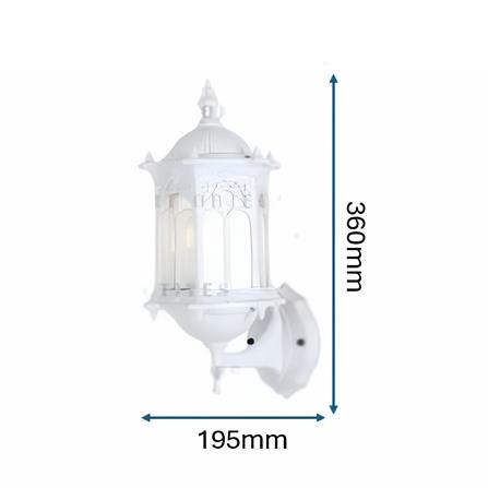 BRIGHT OBJECTIVES WALL OUTDOOR 8810/W 36CM E27 WHITE