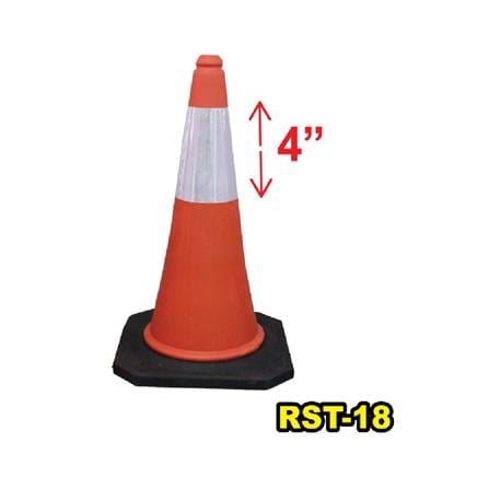 COLEX RUBBER BASE CONE C/W 4" TAPE 18"