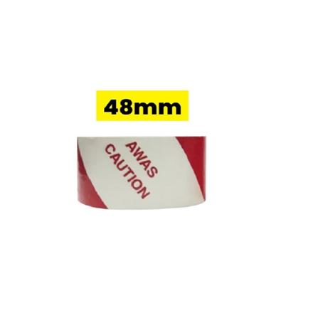 COLEX PVC HAZRD TAPE RED-WHITE 48MM X 70M