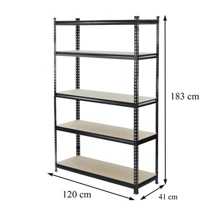 5-TIER SHELVING UNIT FURDINI BAY GOS007 BLACK [EXCLUSIVE FROM HOMEPRO THAILAND]