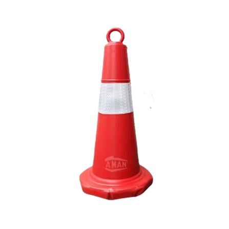 AMAN SAFETY CONE WITH REFLECTIVE TAPE 27"