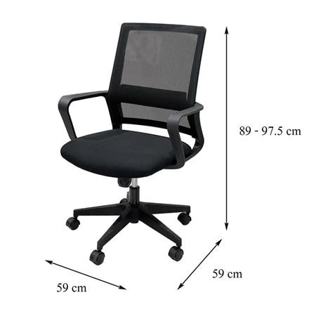 OFFICE CHAIR FURDINI HERO PLM-350 NET BLACK [EXCLUSIVE FROM HOMEPRO THAILAND]