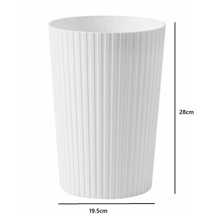 DUSTBIN ROUND CURVY ACCO 6L WHITE