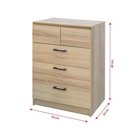CHEST OF 5 DRAWERS FURDINI AMORE WHITE OAK [EXCLUSIVE FROM HOMEPRO THAILAND]