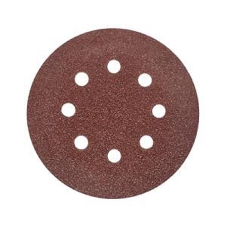 MATALL VELCO SANDING DISC (WITH 8 HOLES) 5" 120-G 5PCS/PCK